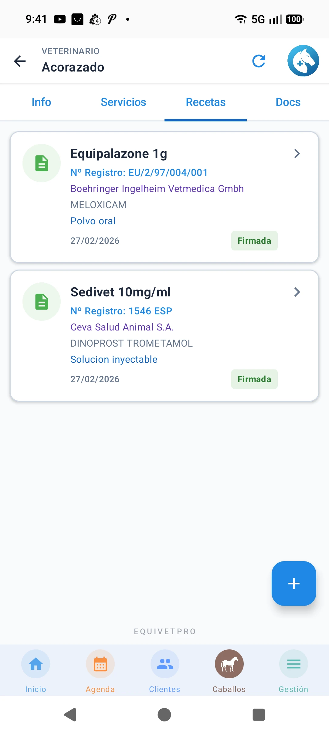 Crear receta electrónica con integración PrescriVET
